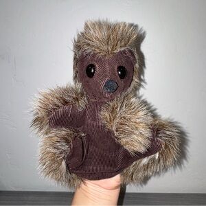 Cute Hand Puppet Brown Hedge Hog Soft 9” Handmade